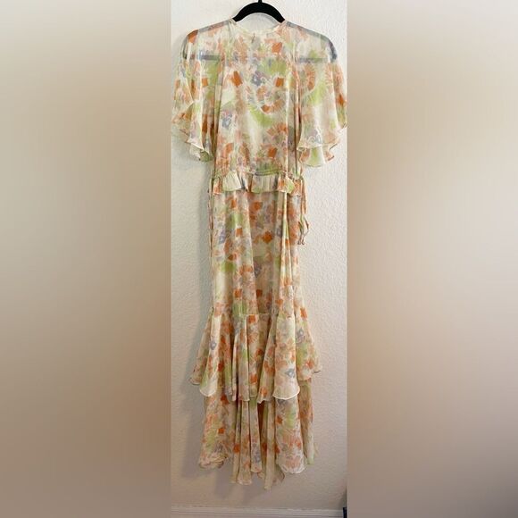 Misa Los Angeles Alana Dress in floral chiffon ruffle. NWT. XS - Picture 5 of 14